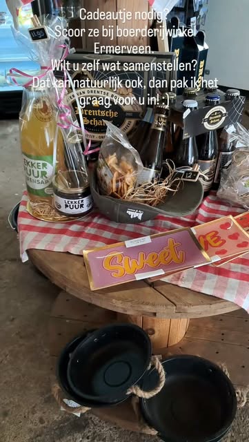 Cadeaupakket met streekproducten uit de winkel, afkomstig van Instagram